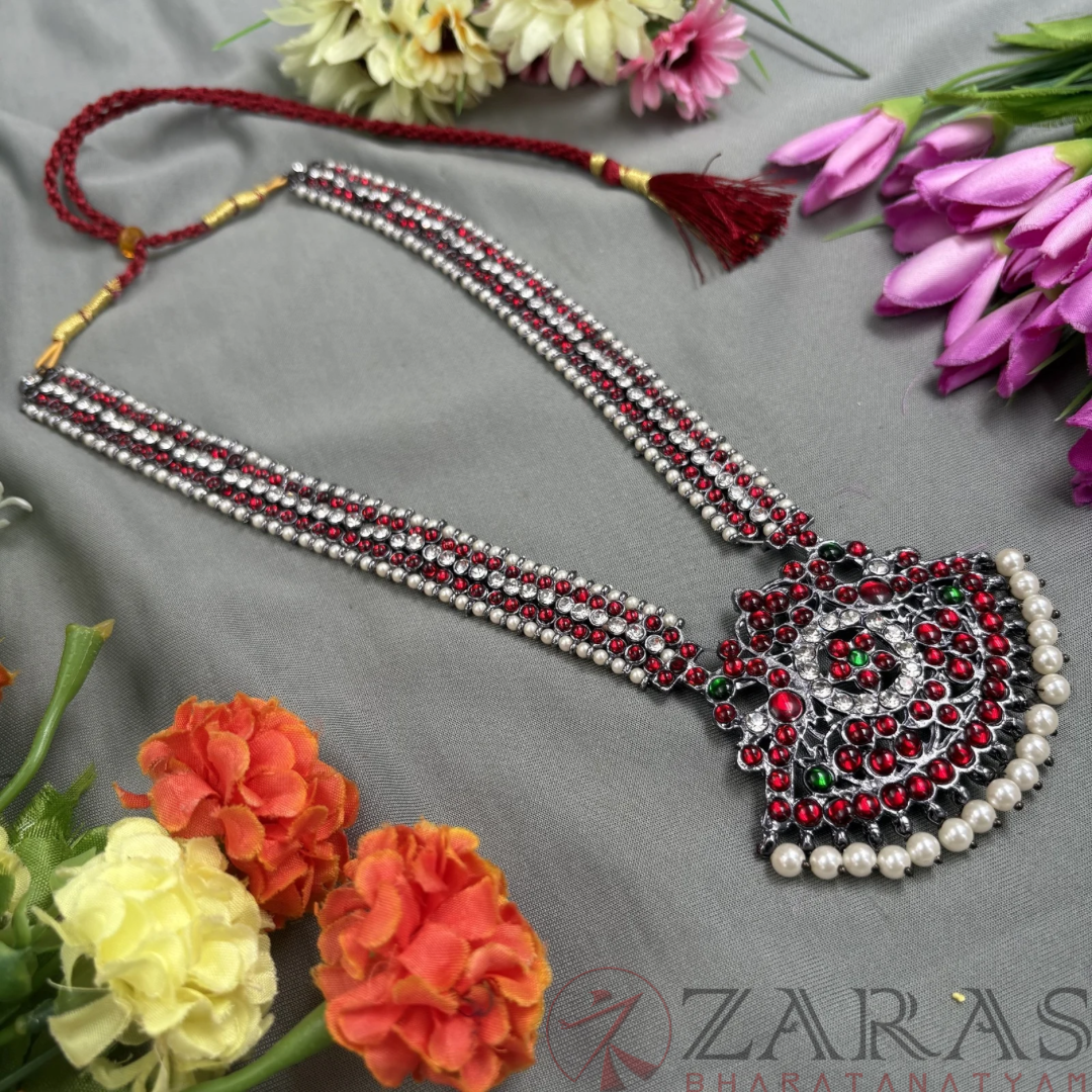 Bharatanatyam Dance Jewellery Black - Sow & Padak RG Kemp Beads Haaram image 2