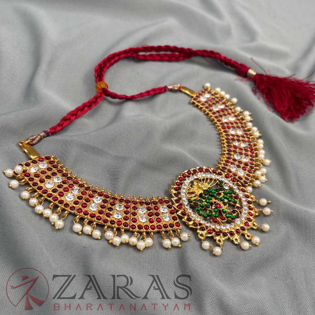 Bharatanatyam Dance Jewellery - Necklace Kemp Nataraj CS GR image 2