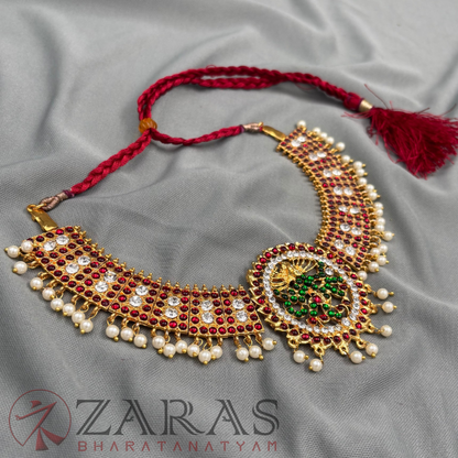 Bharatanatyam Dance Jewellery - Necklace Kemp Nataraj CS GR image 2