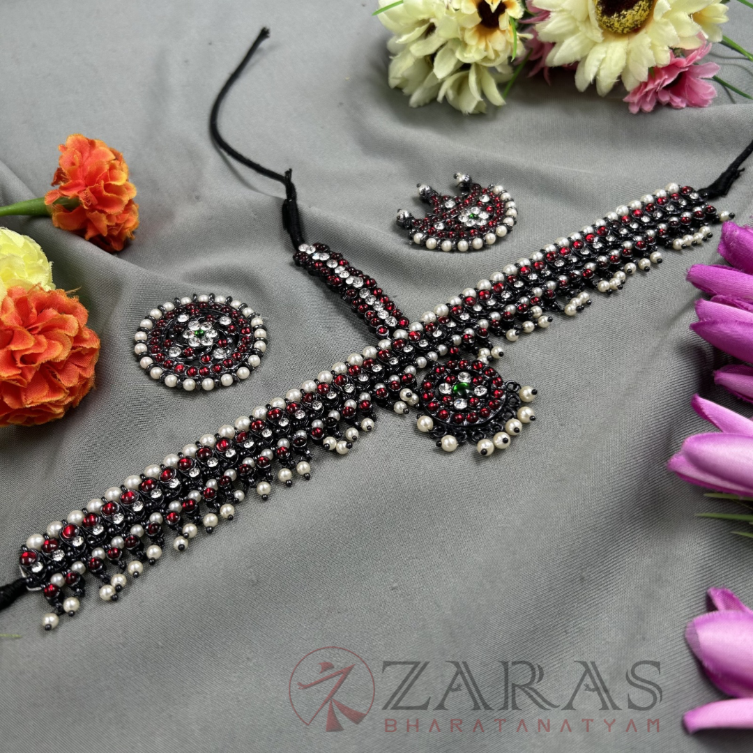 Bharatanatyam Dance Jewellery Black - Headset Manga RG Kemp CS image 1