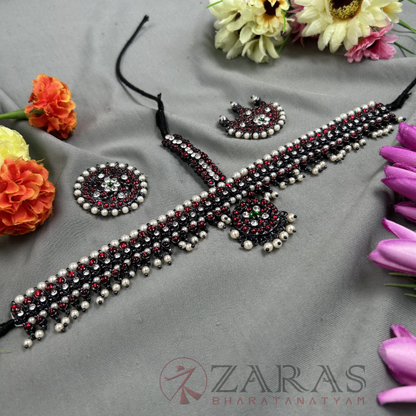 Bharatanatyam Dance Jewellery Black - Headset Manga RG Kemp CS image 1
