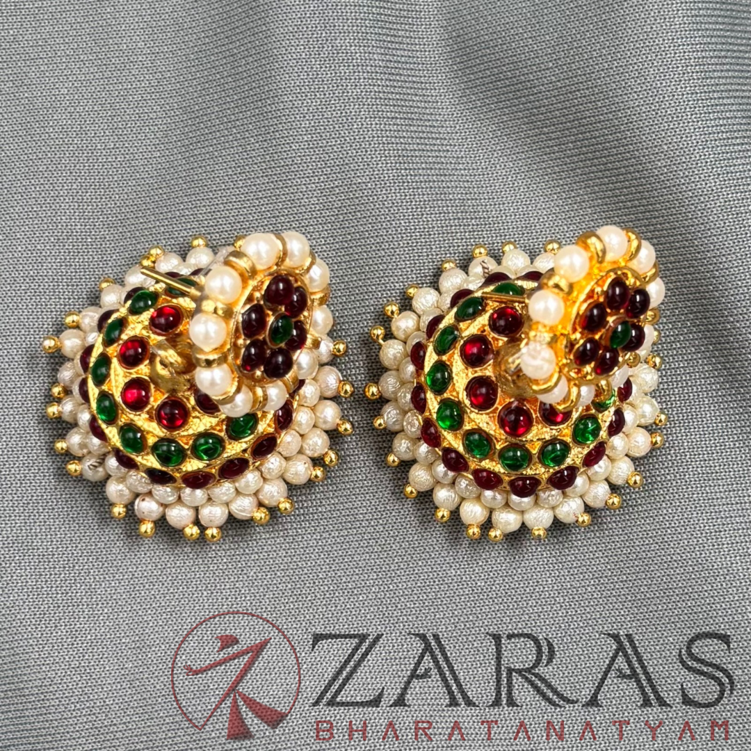 Bharatanatyam Dance Jewellery - Jimiki with Kammal 3L Kemp RG (Med) image 3