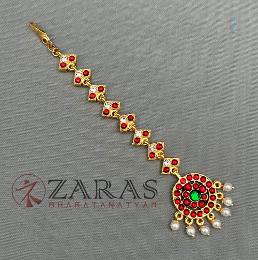 Bharatanatyam Dance Jewellery - V & Round Netti Chutti RG Kemp Beads image 0