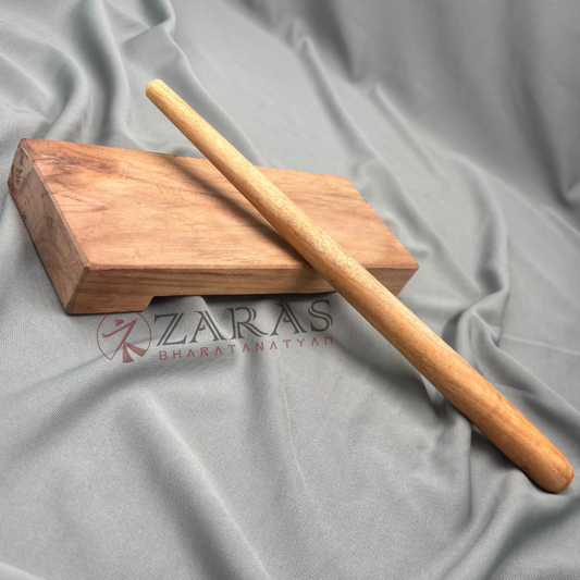 Bharatanatyam Dance Class Instruments - Thattu Manai Set / Thattu Kali (Teak) SMALL image 0