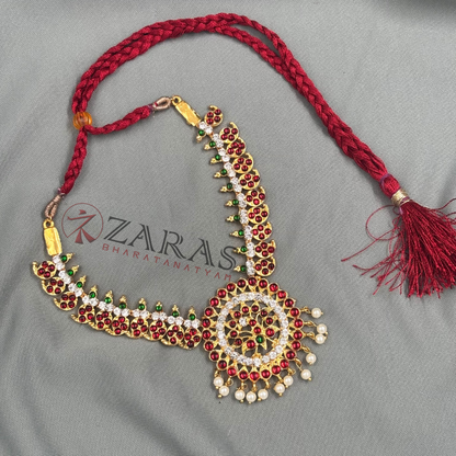 Bharatanatyam Dance Jewellery - Necklace Peacock with Manga Design CS RG Kemp image 2