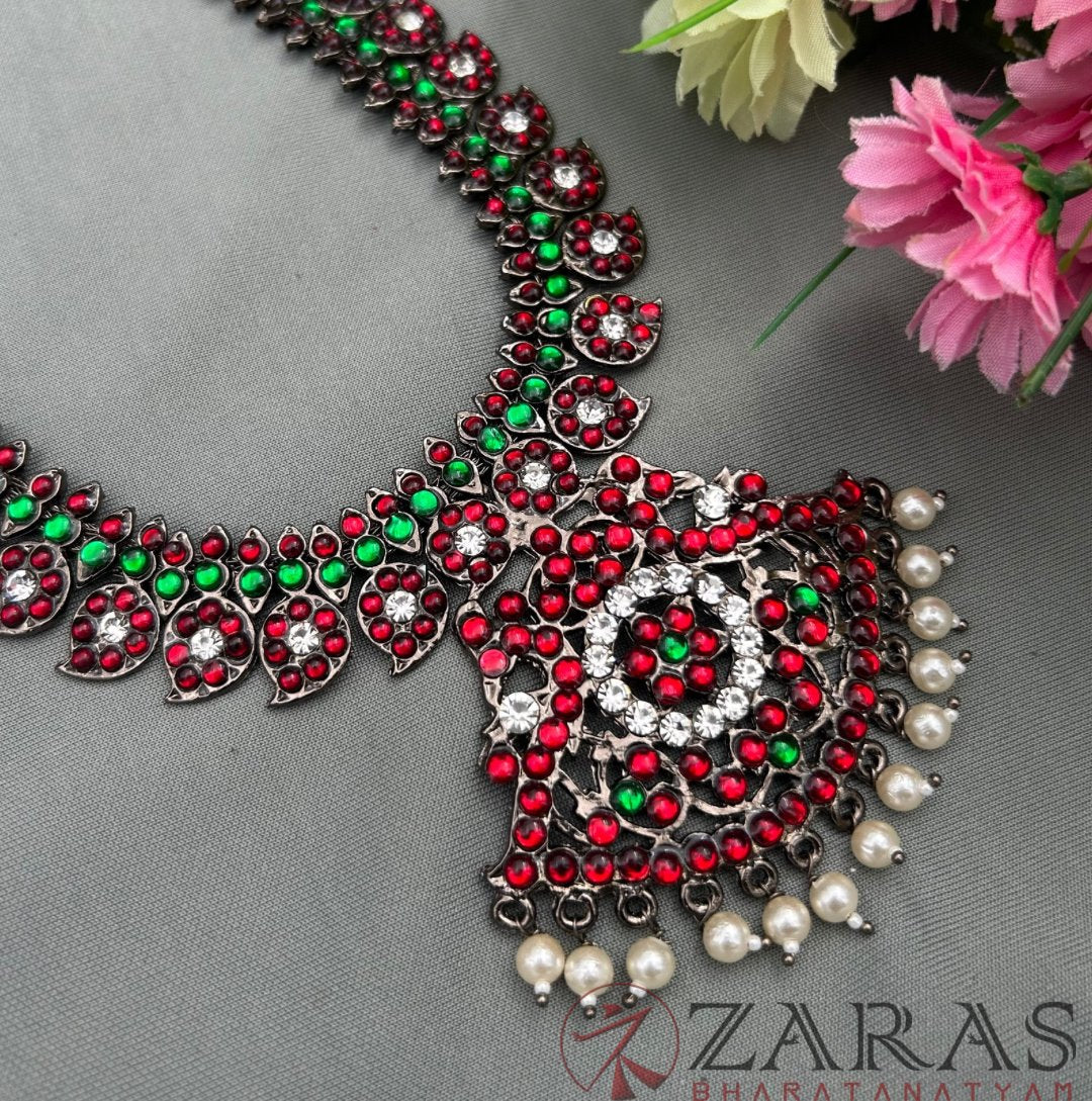 Bharatanatyam Dance Jewellery Black - Haaram RG Kemp Manga Design 3MM image 0