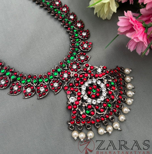 Bharatanatyam Dance Jewellery Black - Haaram RG Kemp Manga Design 3MM image 0