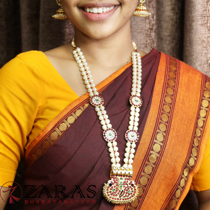 Bharatanatyam Dance Jewellery - Haaram Snake Design Kemp Do Beeds image 0