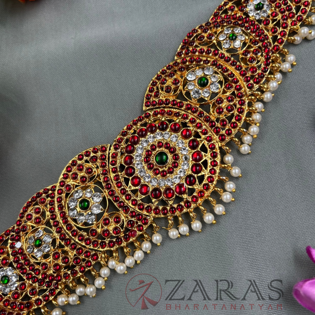 Bharatanatyam Dance Jewellery - Round Moon Hip Belt RG Kemp CS (Ottiyanam) image 1