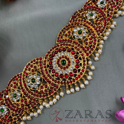 Bharatanatyam Dance Jewellery - Round Moon Hip Belt RG Kemp CS (Ottiyanam) image 1