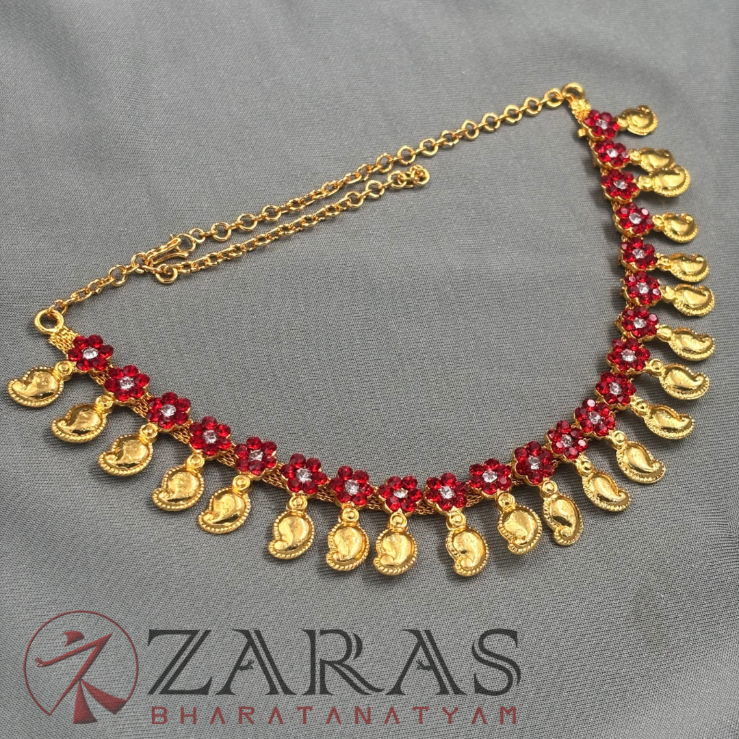 Bharatanatyam Dance Jewellery - Necklace Manga Design Gold RWS SA image 3