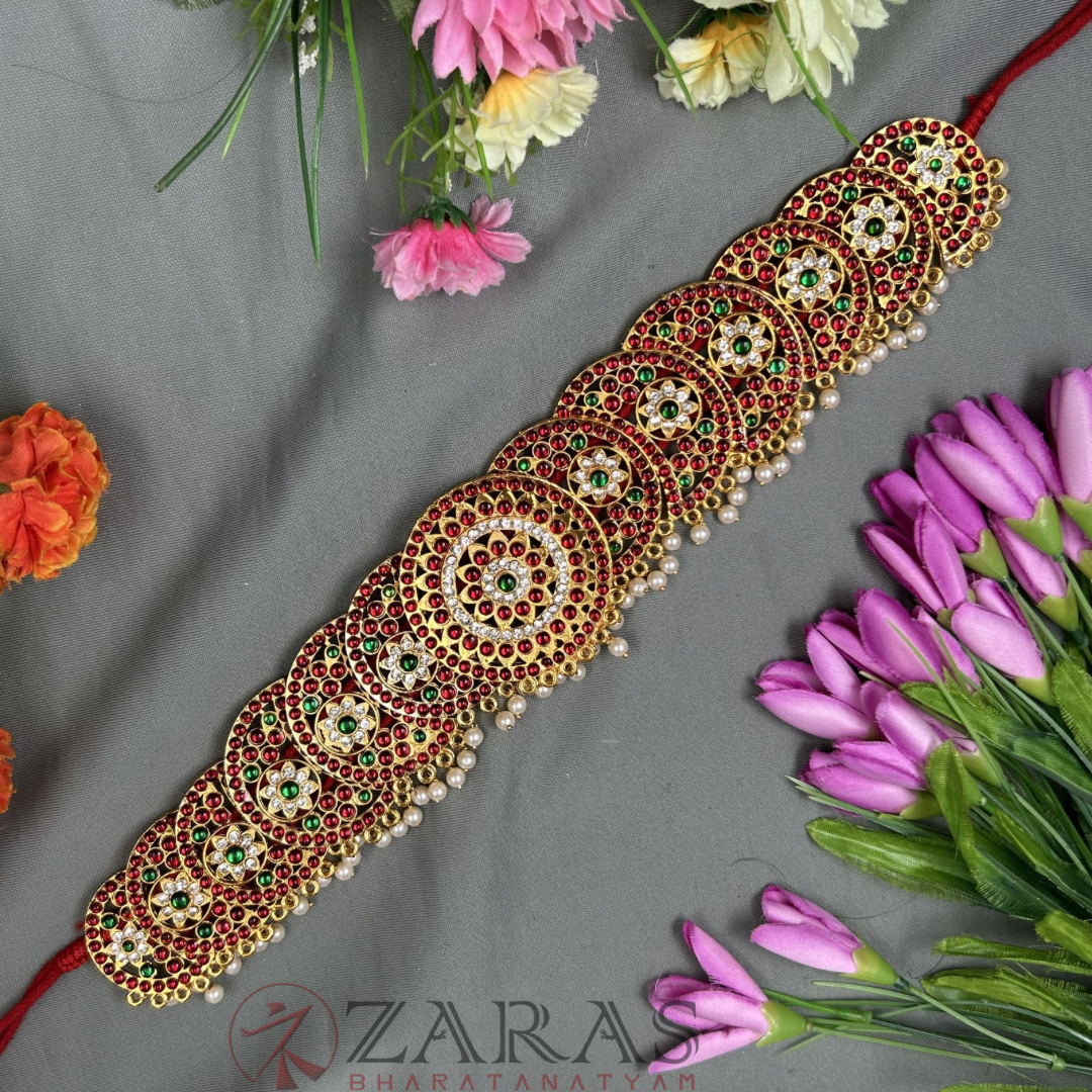Bharatanatyam Dance Jewellery - Moon Hip Belt RG CS Kemp (Ottiyanam) image 0