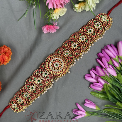 Bharatanatyam Dance Jewellery - Moon Hip Belt RG CS Kemp (Ottiyanam) image 0