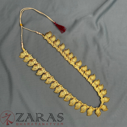 Bharatanatyam Dance Jewellery - Manga Full Gold Haaram / Long Chain image 2