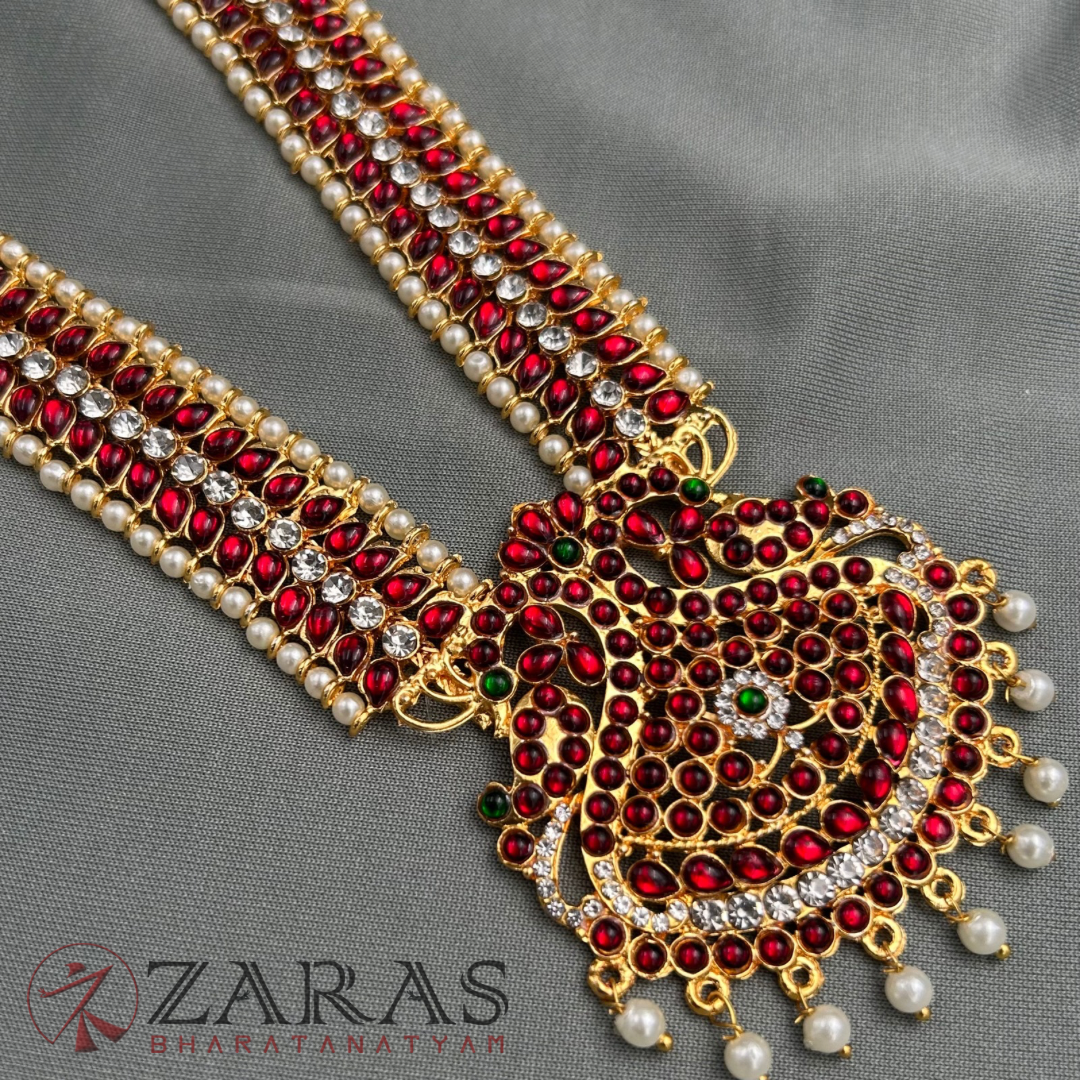 Bharatanatyam Dance Jewellery -  SOW & Leaf CS RG Kemp Balls Haaram image 3