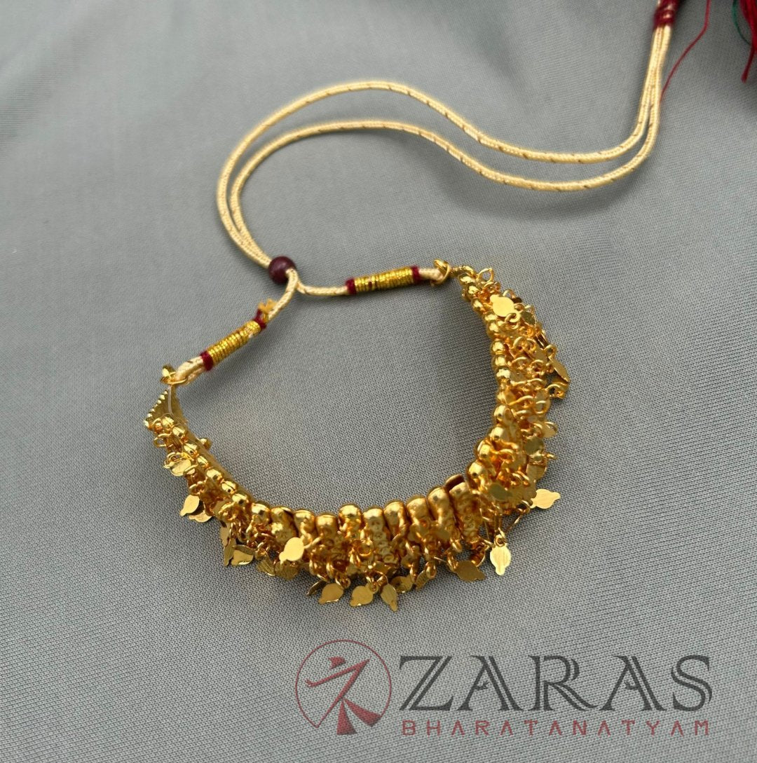 Bharatanatyam Dance Jewellery - Necklace Full Gold Choker Type image 1