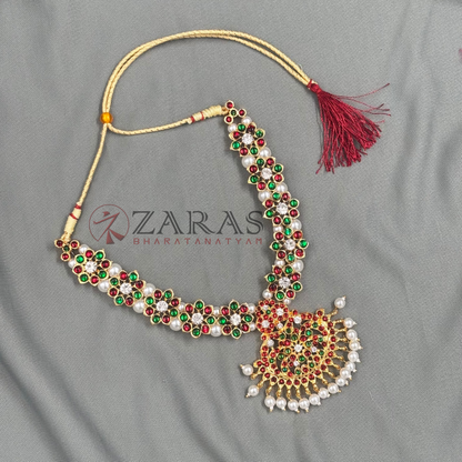 Bharatanatyam Dance Jewellery - Necklace RG Kemp CS Flower P Design image 2