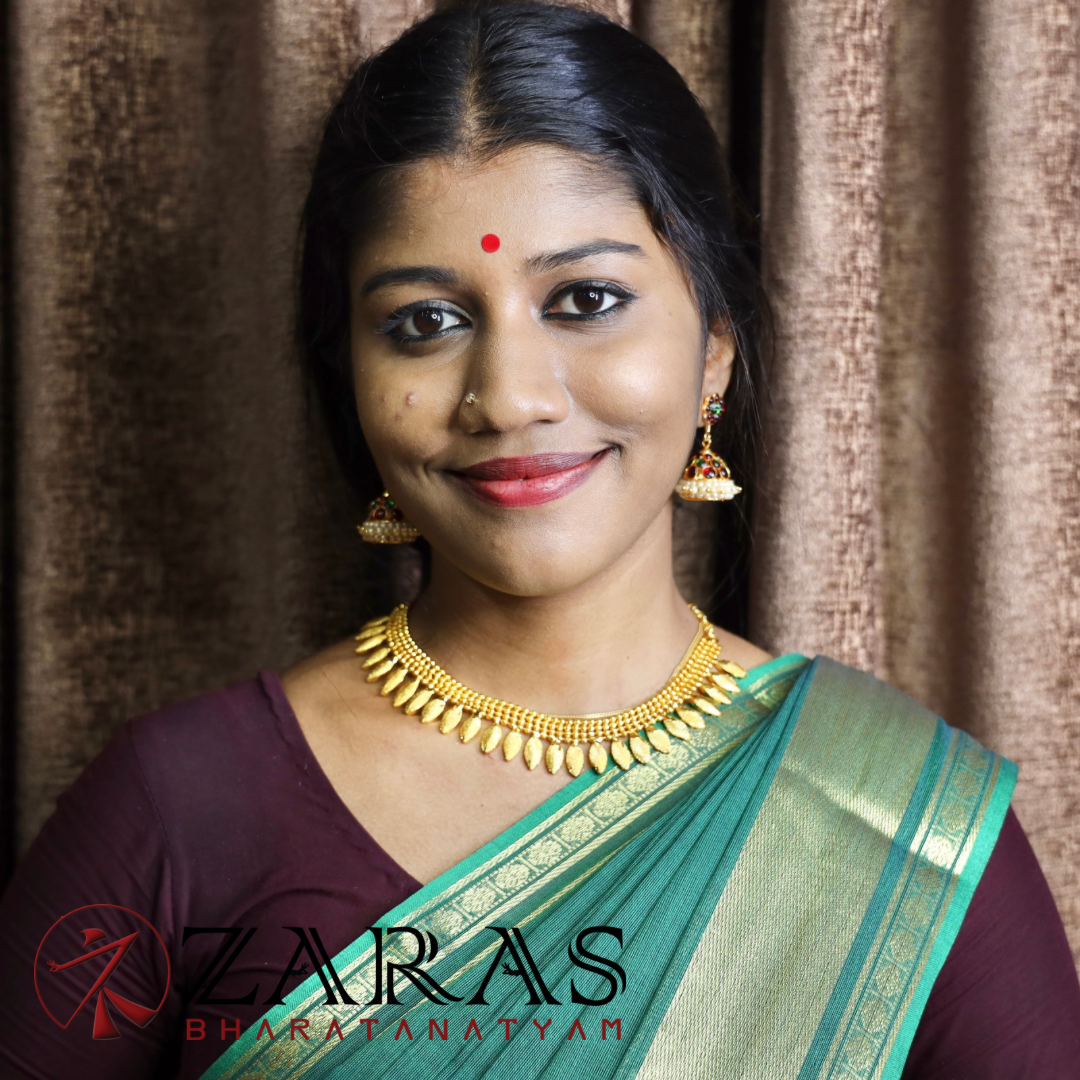 Bharatanatyam Dance Jewellery - Necklace Full Gold Leaf Design image 1