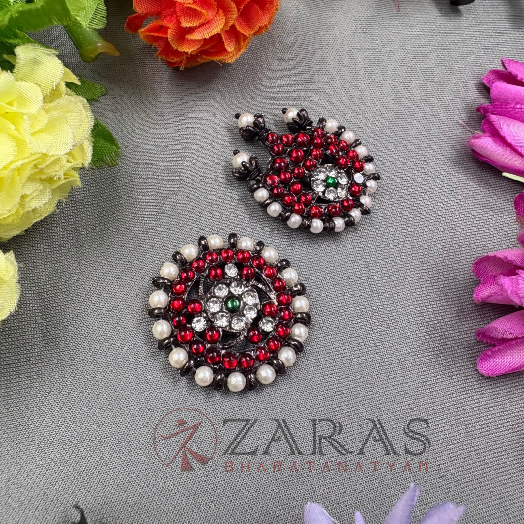 Bharatanatyam Dance Jewellery Black - Sun & Moon RG Kemp B image 1