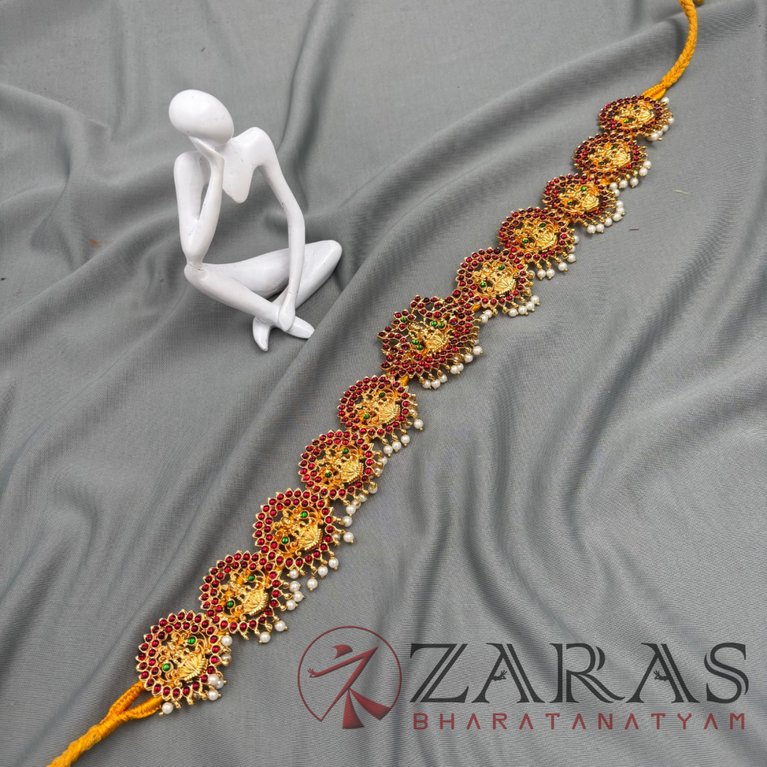 Bharatanatyam Dance Jewellery - FL Lakshmi Hip Belt RG Kemp (Ottiyanam) image 3
