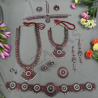 Bharatanatyam Dance Black Jewellery - Manga Full Set Kemp RGS (3mm) image 0