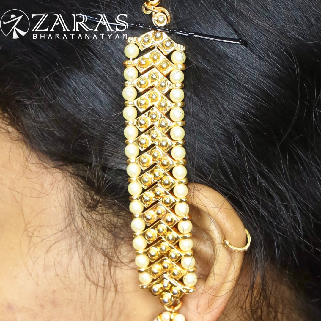 Bharatanatyam Dance Jewellery - Full Gold V Maatal Balls image 0
