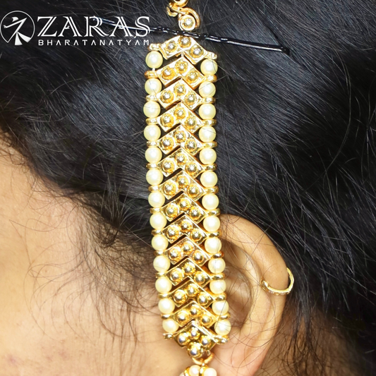 Bharatanatyam Dance Jewellery - Full Gold V Maatal Balls image 0