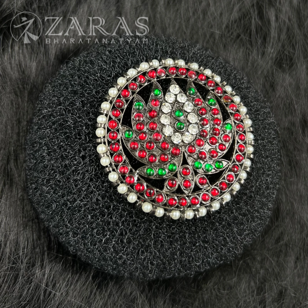 Bharatanatyam Dance Jewellery Black - Rakodi Lotus RG Kemp CS Pearls image 1