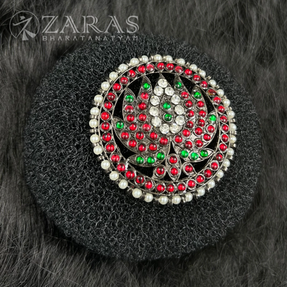 Bharatanatyam Dance Jewellery Black - Rakodi Lotus RG Kemp CS Pearls image 1