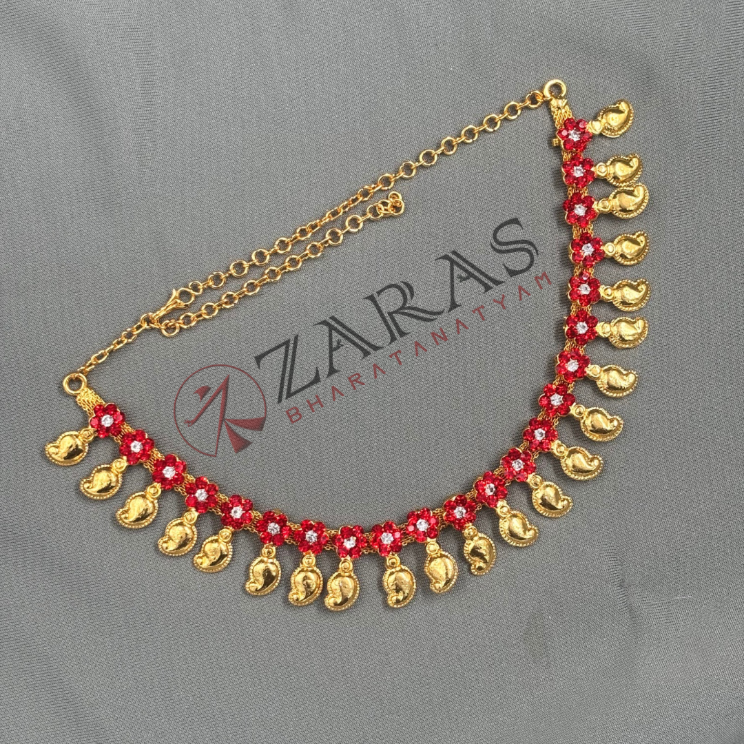 Bharatanatyam Dance Jewellery - Necklace Manga Design Gold RWS SA image 2
