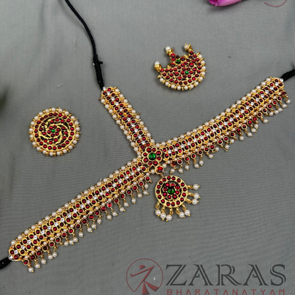 Bharatanatyam Dance Jewellery - Headset D Manga RG Kemp Beads CS Me image 1