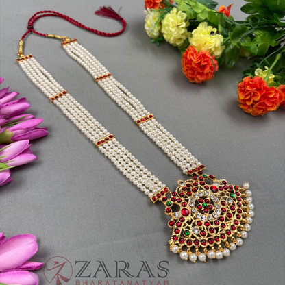 Bharatanatyam Dance Jewellery Haaram - 4L Balls Padak RG Kemp Maalai / Long image 1