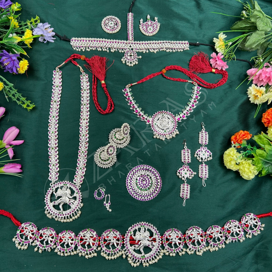 Bharatanatyam Dance Silver Jewellery - Nadaraj Full Set Kemp RGS image 0