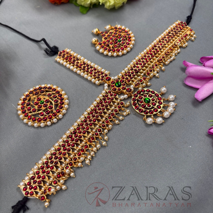 Bharatanatyam Dance Jewellery - Headset Mee RG Kemp Beads CS image 1