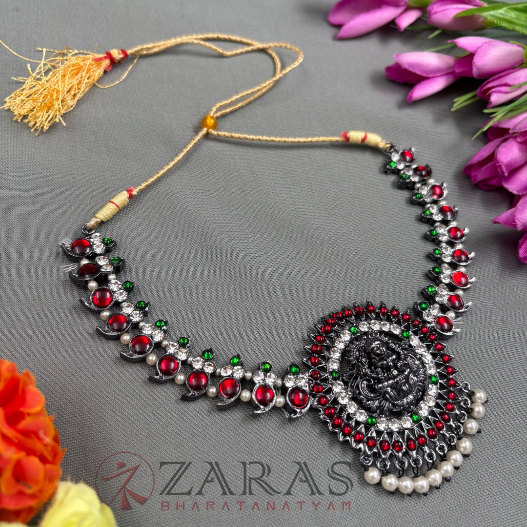 Bharatanatyam Dance Jewellery Black - Necklace Manga Kemp CS Pearls image 1