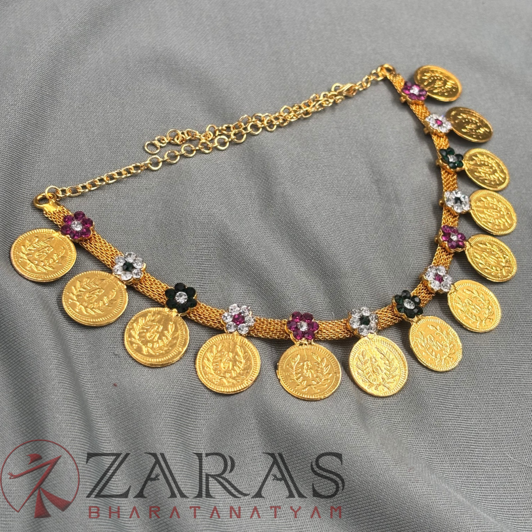 Bharatanatyam Dance Jewellery - Necklace Coin Design PGW Stone SA image 3