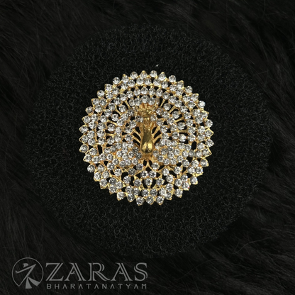 Bharatanatyam Dance Jewellery - Rakodi Peacock White Stone image 0