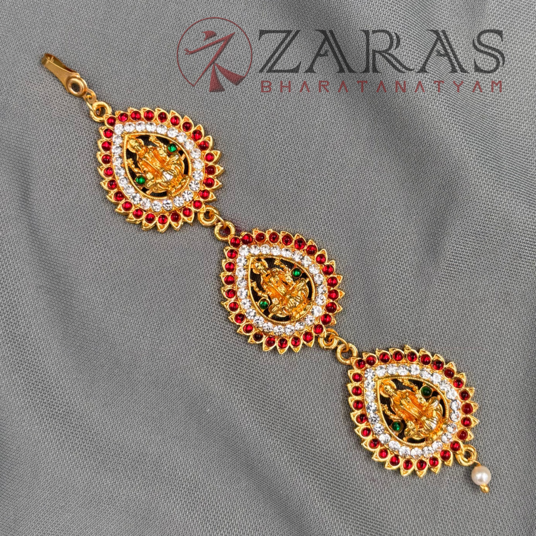 Bharatanatyam Dance Jewellery - 3 Step Lakshmi CS RG Kemp Netti Chutti image 3