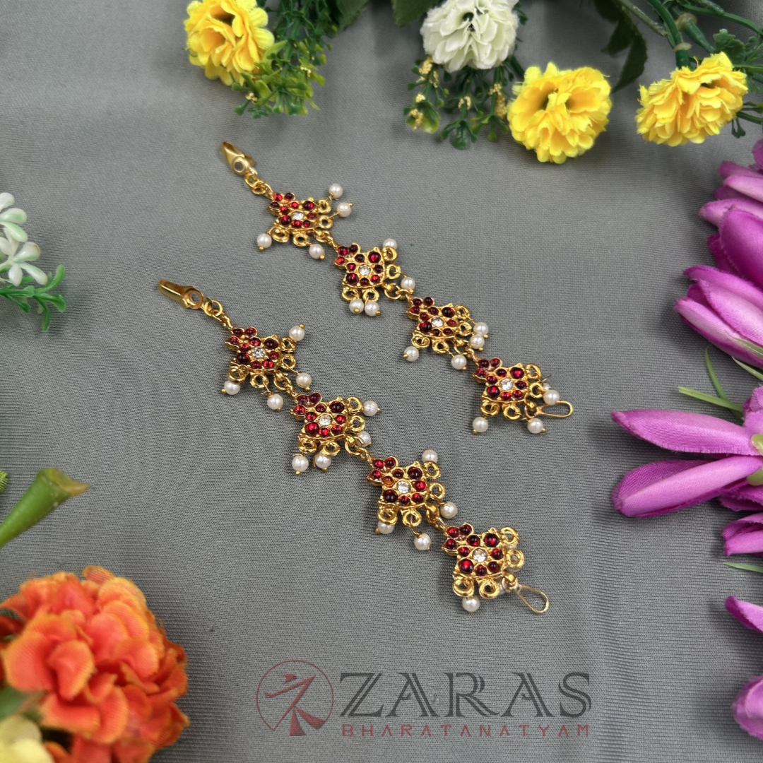 Bharatanatyam Dance Jewellery - Flower Maatal RG Kemp CS image 1