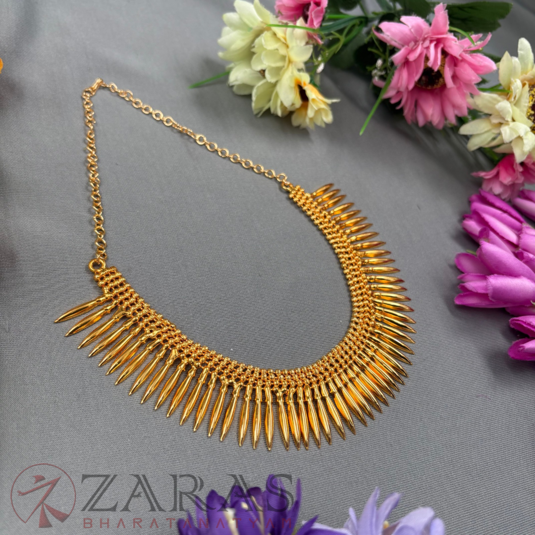 Bharatanatyam Dance Jewellery Necklace - Gold Kuchi  RG Kemp image 1
