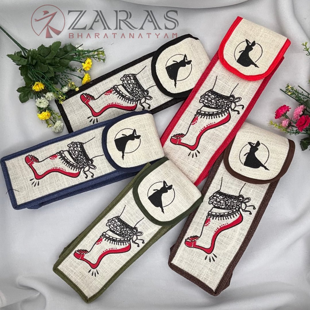 Bharatanatyam Dance Salangai Bag - Easy To Carry Jute Bag (Set of 6 Colors) image 3