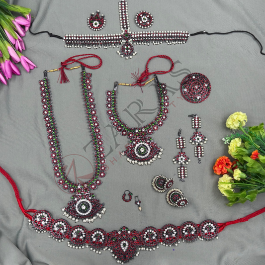 Bharatanatyam Dance Jewellery Black - Manga Full Set Kemp RGSl image 0