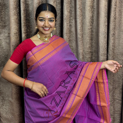Bharatanatyam Dance Practice Saree - Purple Mustard Double Coin image 0