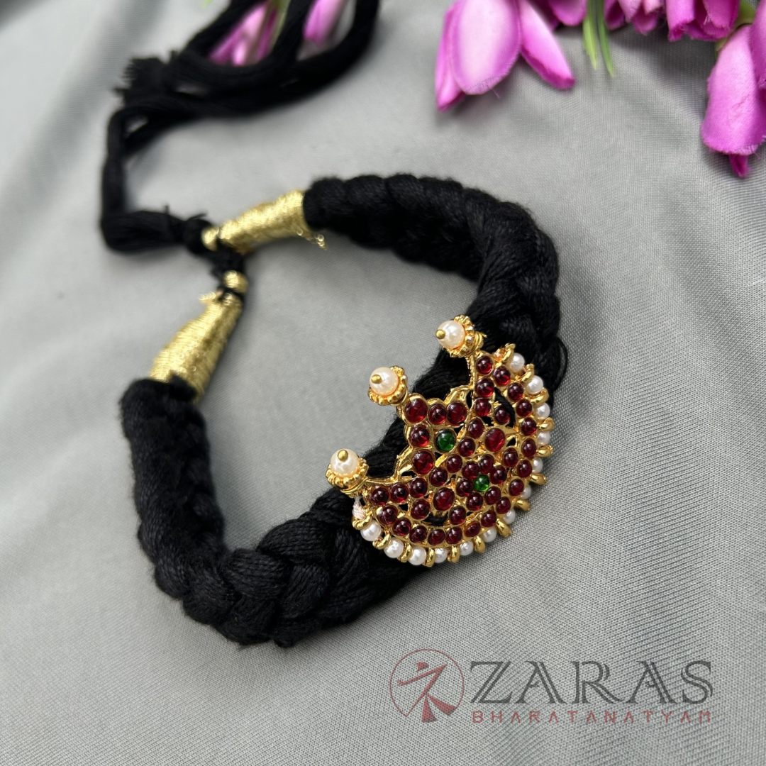 Bharatanatyam Dance Jewellery Necklace - Moon RG Kemp Black Thread Type image 0