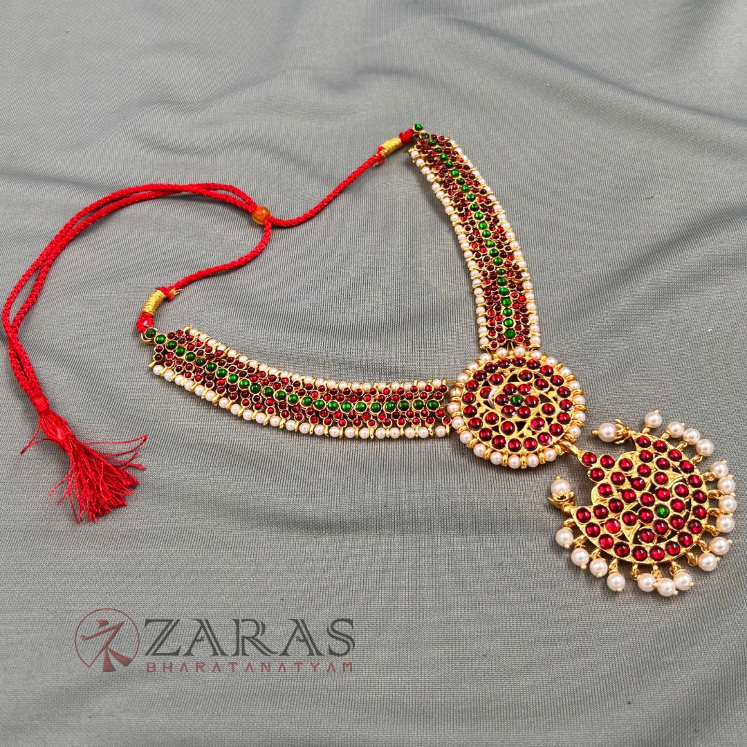 Bharatanatyam Dance Jewellery - Necklace 5S Sun & Moon Kemp image 1