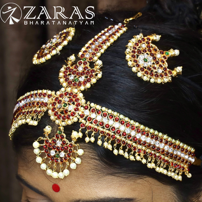 Bharatanatyam Dance Jewellery - Headset D Moon SOW RG CS Kemp image 0