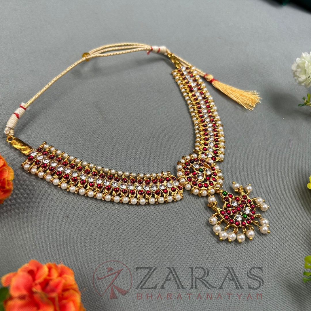 Bharatanatyam Dance Jewellery Necklace - Sun Moon  RG Kemp CS image 1