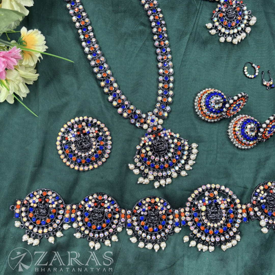 Bharatanatyam Dance Jewellery Full set - Mee Design WOB Stone image 1