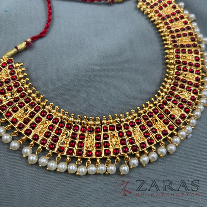 Bharatanatyam Dance Jewellery - Necklace Box RG Kemp CS with pearls image 1