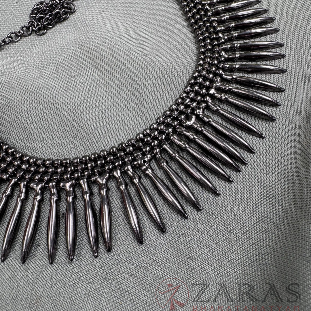 Bharatanatyam Dance Jewellery Black - Balls Kuchi Black Necklace image 1